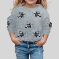 thumbnail image 2 of SJLDQY Halloween Sweatshirts for Kids Hallowmas Graphic Long Sleeve Crewneck Sweatshirt Fall Winter Lined Casual Pullover Tops, 2 of 5