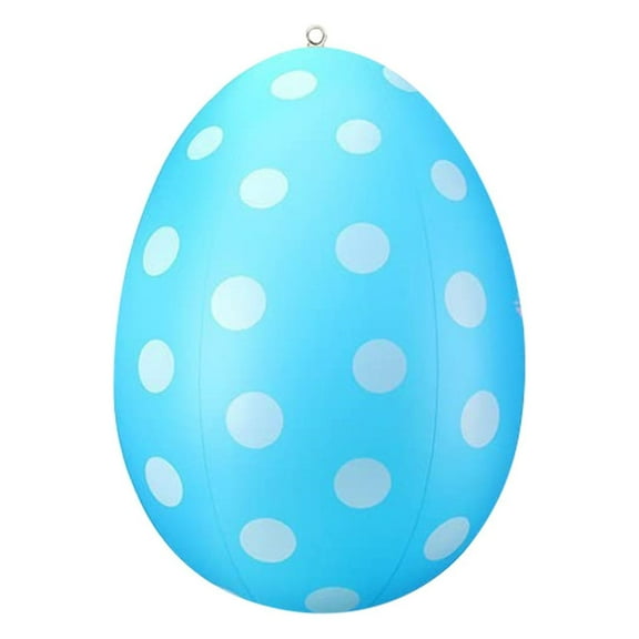 24 Inch Easter Inflatable Eggs Outdoor Decorations Yard Lawn Decor Kids Toys Bunny Colorful Eggs Inflatable Ornaments for Garden, Party(Blue)