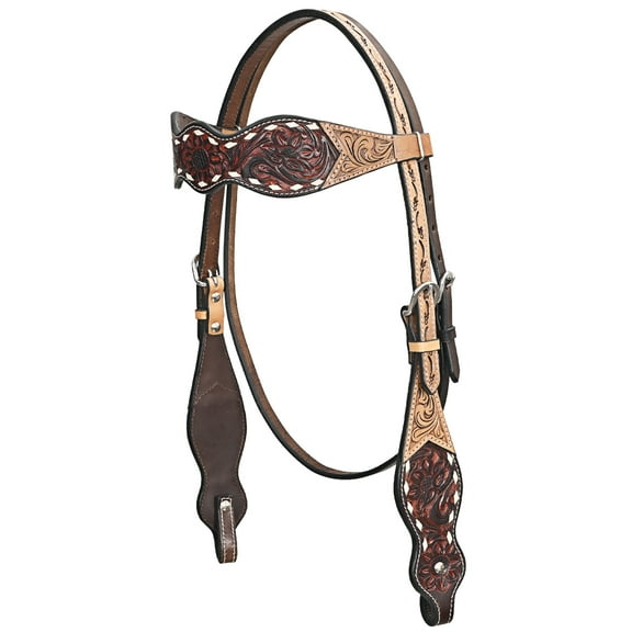 HILASON Western Horse Headstall American Leather Brown