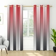 thumbnail image 6 of Nanqianyi Black and Red Ombre Blackout Curtains, Striped Lines Curtains Room Darkening Gradient Grommet Drapes for Bedroom (2 Panels, 52 x 96 Inch), 6 of 7