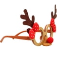 thumbnail image 1 of Gafas navideñas, accesorios para fotos, gafas para fiestas, marcos para fiestas de disfraces Cornamenta, 1 of 7