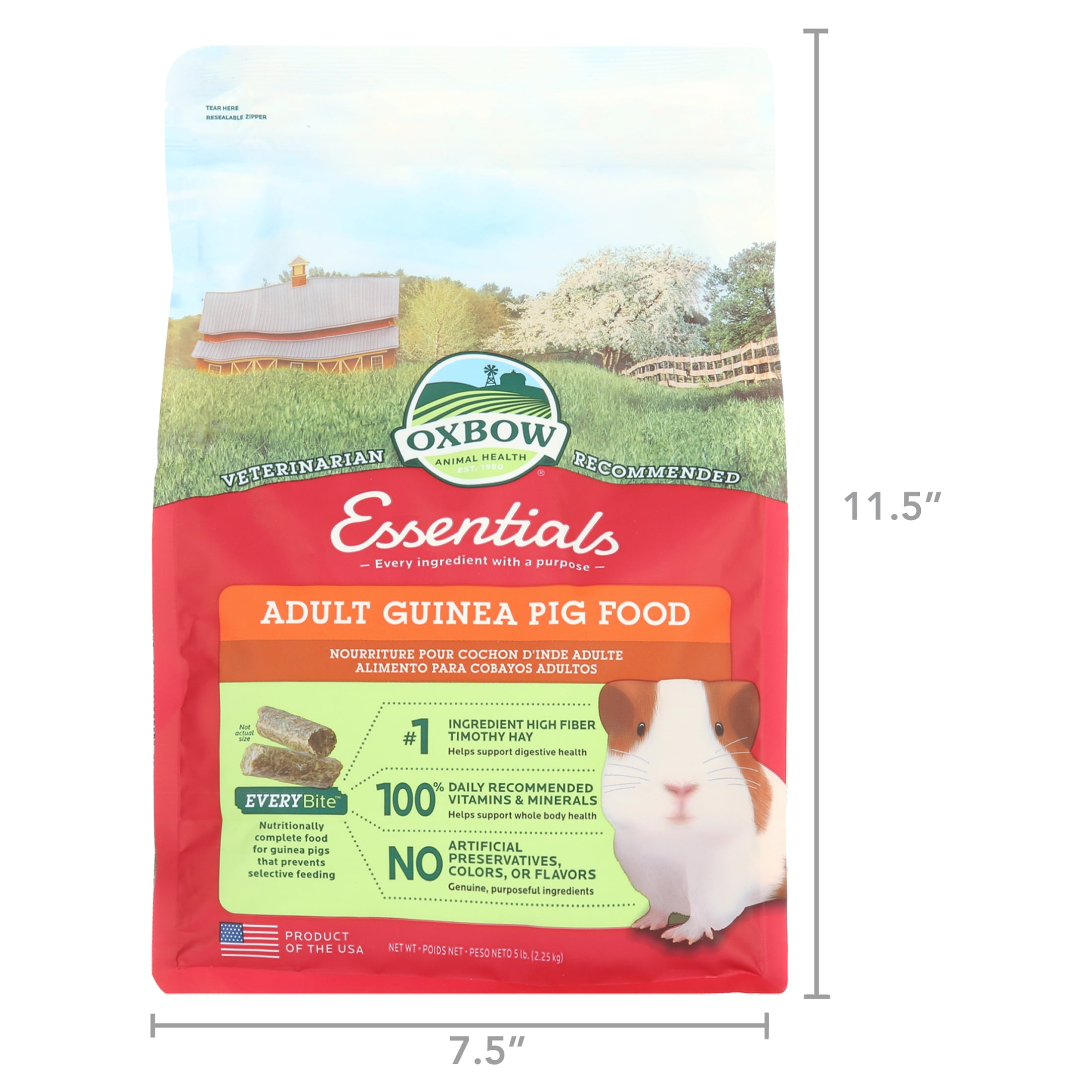 Oxbow guinea pig food ingredients hotsell