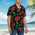 thumbnail image 5 of Fotbe Cherry Hawaiian Shirt For Men Unisex Summer Beach Casual Short Sleeve Cotton Linen Button Down Shirts-X-Large, 5 of 9