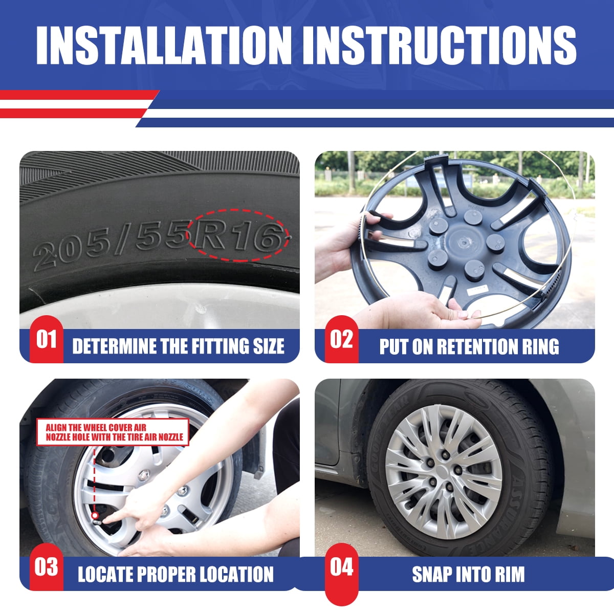 (Set of 1) 16 inch Hubcaps Wheel Rims Cover for 2012-2014 Toyota Camry / 2012-2014 Toyota Camry Hybrid