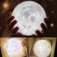 thumbnail image 2 of Discount 3D Print PLA Simulation Lune Lumière Romantique Cadeau USB Charge Chambre Lampe, 2 of 8