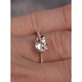 thumbnail image 2 of Special listing: 2 Carat Peach Pink Morganite (Round cut Morganite) and Diamond Engagement Ring with matching band 10k Rose Gold, 2 of 2
