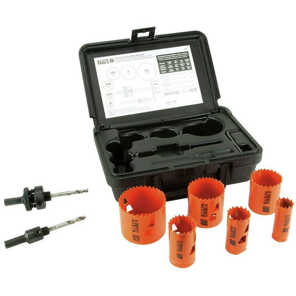 Klein Tools 8 Piece Bi-Metal Hole Saw Kit