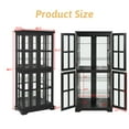 thumbnail image 6 of MDQMD Tall Curio Cabinet with Doors for Collection,Vintage Display Cabinet with Adjustable Shelves for Living Room,Black, 6 of 7