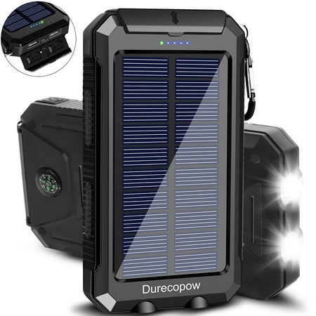 Durecopow 20000mAh Solar Charger(Black) We only sell this product in one store, If you need genuine product, please look for the Durecopow-us store