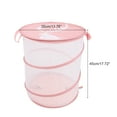 thumbnail image 4 of Unique Bargains 1 Pc Nordic Style Laundry Basket for Laundry Room 13.78"x17.72" Lotus Root Pink, 4 of 5