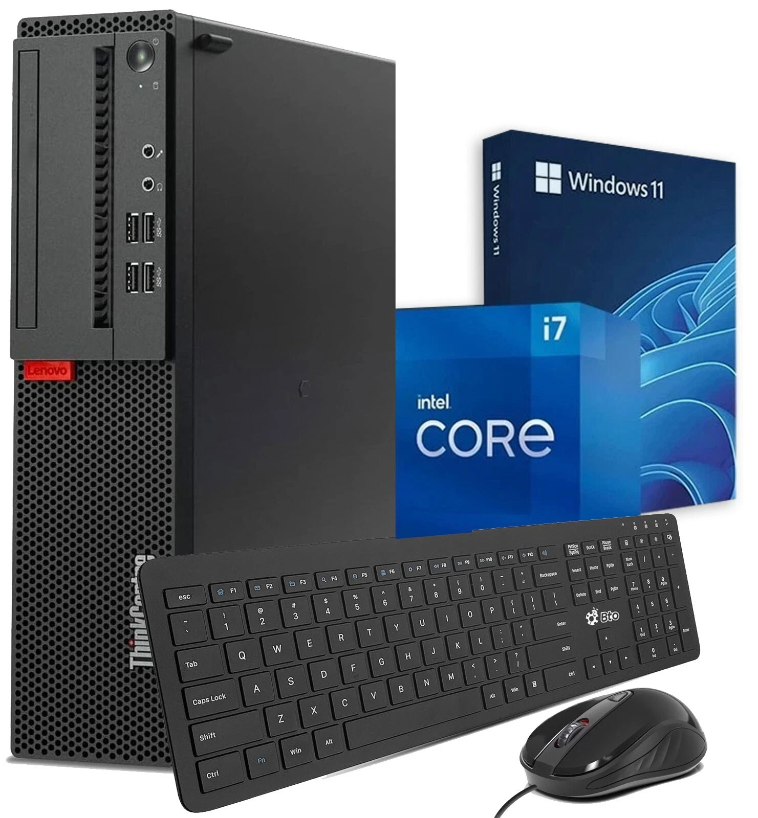 Restored Lenovo ThinkCentre Desktop PC, Intel Core i7-6700, 32GB