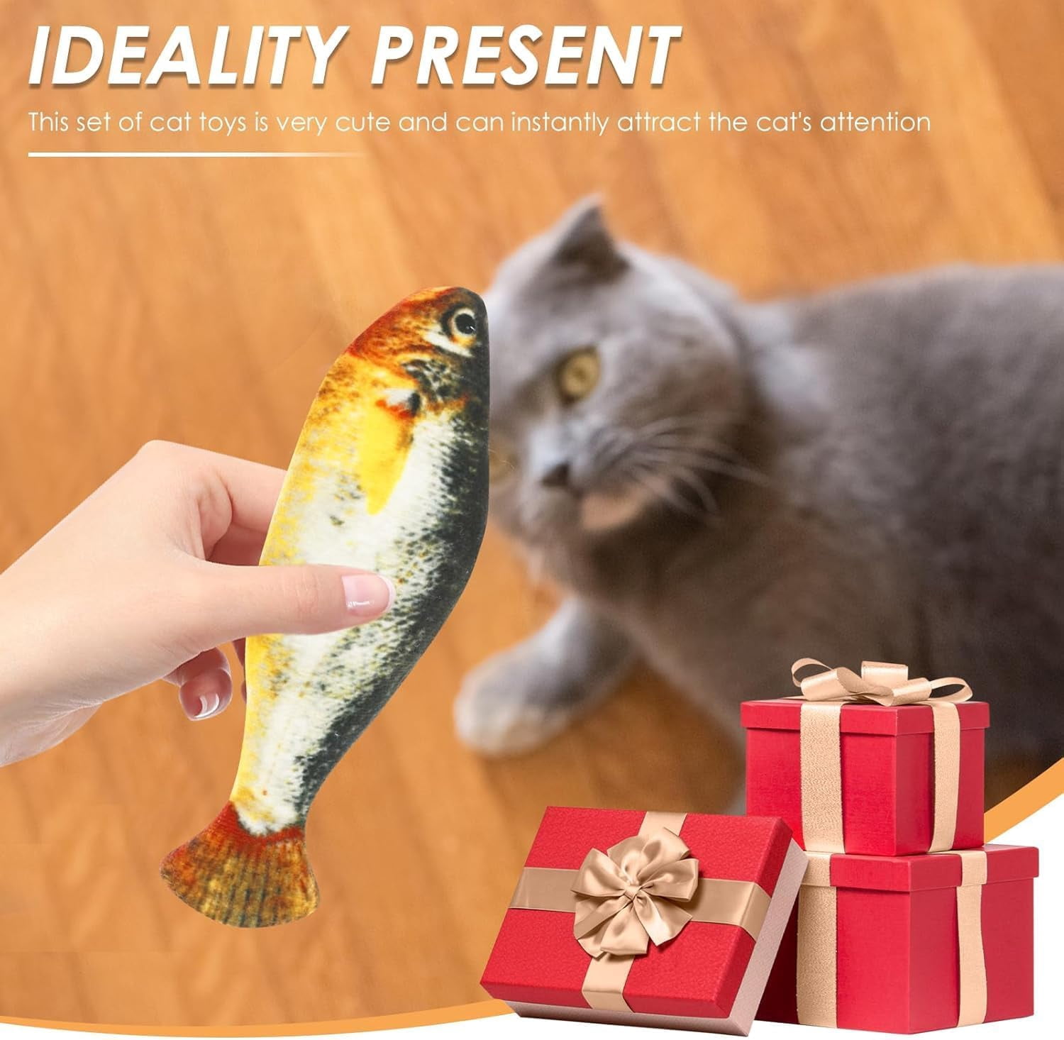 2026 New Flopping Fish Cat Toy Rechargeable, Small Floppy Fish Cattoy, Realistic Flopping Fishs Catnip Cat Toys, Interactive Chew & Kicker Toys, Pet Chew Toy for All Breeds (3Pcs)