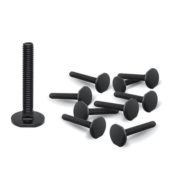 POWERTEC 10PK Table Saw Miter T Track Bolts, 5/16"-18, 2" Long Miter T Slot Bolts for Miter T Track, Table Saw, Router Table, Featherboard, Fits 3/4" x 3/8" Miter T-Slot (71611N)