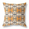 thumbnail image 5 of 16" Flowers of Strength Broadcloth Blown and Closed Pillow in Orange Gray Fabric, 5 of 9