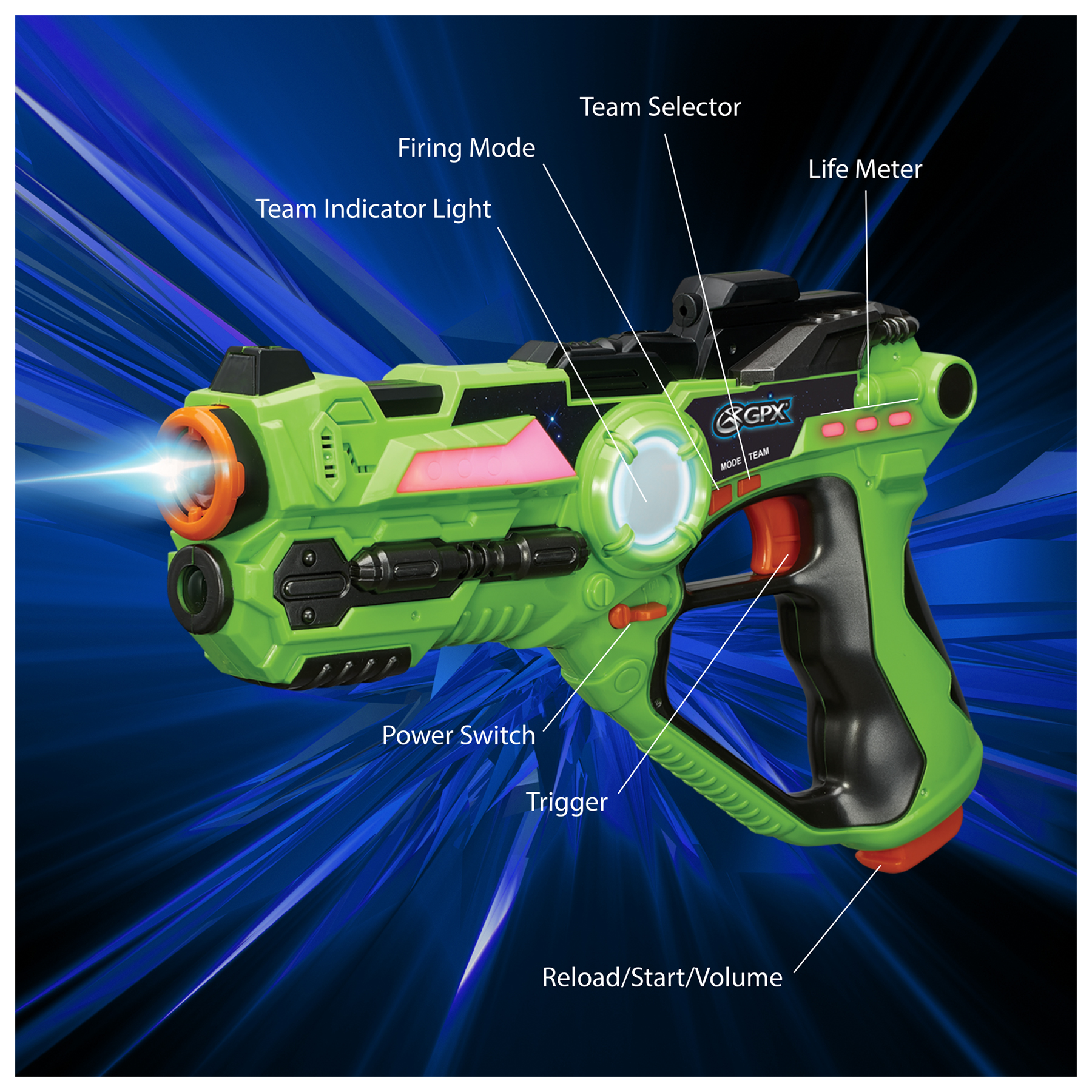 GPX Laser Tag Blasters, 2 Blaster Set - image 8 of 9