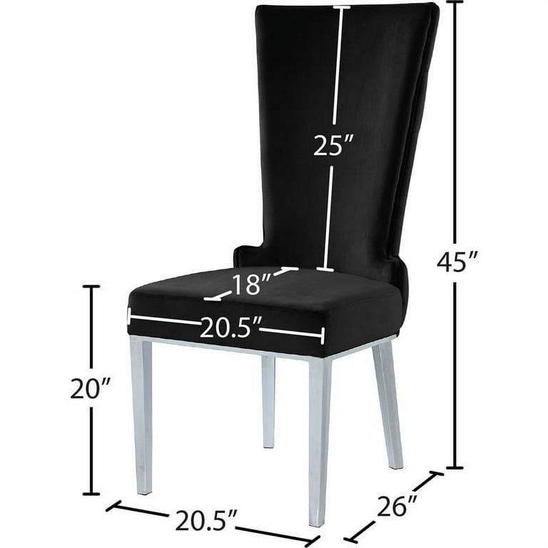Meridian Furniture Serafina Velvet Dining Chair-Set of 2 Meridian Furniture Serafina Velvet Dining Chair-Set of 2
