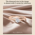 thumbnail image 3 of ALLORYA IGI Certified 0.75 Carat Solitaire Round Lab Grown White Diamond Textured Shank Engagement Ring for Women in 14K Solid Rose Gold, Size 7.5, 3 of 6