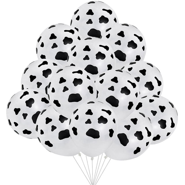 Miangastore 25Pcs Cow Balloons Funny Cow Printed Balloons for Children's Party Theme Birthday