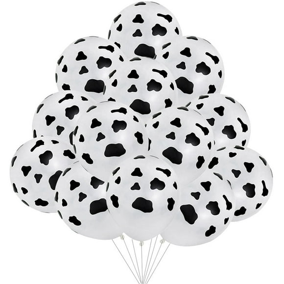 FRCOLOR Ballons Vache 25 Pcs Ballons Vache Amusants Ballons Imprimés Vache pour Fête d'Anniversaire Thème Enfants, 11.81"X11.81"X11.81 Pouces