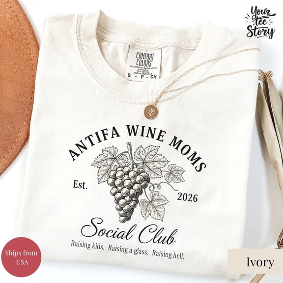 Organized Wine Moms Club Graphic Shirt, Fun Mom Humor Tee