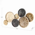 thumbnail image 2 of LuxenHome Multi-Color Sand Dollar 47.5" W x 27.5" H Metal Wall Decor, 2 of 9