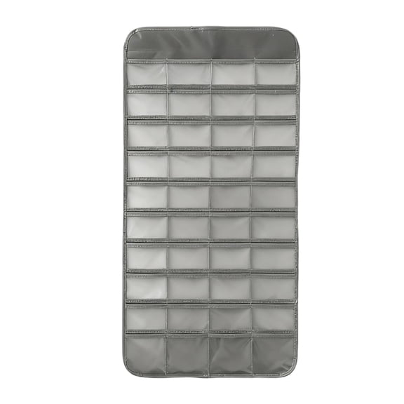 80 Pockets Hanging Jewelry Organizer, Dual Sided Non-Woven Fabric Earring Holder, Space Saving Travel Jewelry Organizer, Necklace Storage Bag, Gray, 33.9 x 16.9 in（86 x 43 cm）