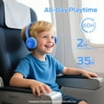 thumbnail image 5 of Monster Bluetooth Kids Headphones with Microphone, Wireless Headset for Children with 85/94dB Safe Volume, 60 Hours Playtime, On-Ear Kids Wireless Headphones for Boys and Girls/ School (Blue), 5 of 7