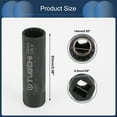 thumbnail image 4 of Socket de impacto para bujía Unique Bargains de 63mm para reparación de automóvil, motocicleta, dirtbike, herramienta de hardware CR-V negra duradera de 12 puntos 14mm 3/8 pulgadas, 4 of 7