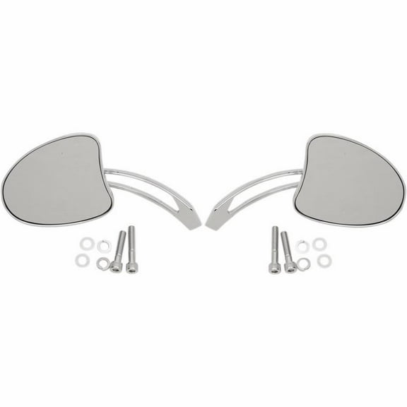 Drag Specialties 0640-1098 Tapered Mirrors with Slotted Stems - 6in. L