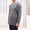 Dark Gray, variant on Men's Post-Surgery Recovery Long Sleeve Top, Full Open Snap Front Crew Neck Shirt with Practical Chest Pocket, Easy Wear Medical Care Comfort Solid Color Apparel Dark Gray M