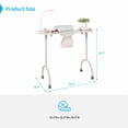 thumbnail image 5 of TABU 29.5"H Portable Folding Manicure Nail Table with Dust Collector Fan,Magnifying Glass Lamp,White, 5 of 8