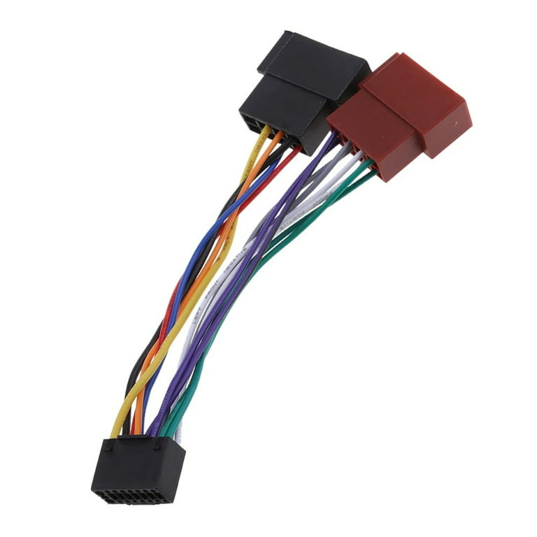 Car Stereo Radio Wiring Harness Connector Adaptor 16 Pin Port to Mini ISO 8  Pin Plug Wiring Cable Compatible with Pioneer 2003-on