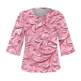 thumbnail image 5 of Jsaierl Short Sleeve Tops for Women Summer Holiday Shirts V Neck Workout Tunic Blouses Trendy Print T Shirts Top S-2XL, 5 of 6