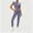 Purple, variant on IUYRTFE Women's Short Sleeve Crew Neck Yoga Top and High Waist Leggings 2 Piece Activewear Set
