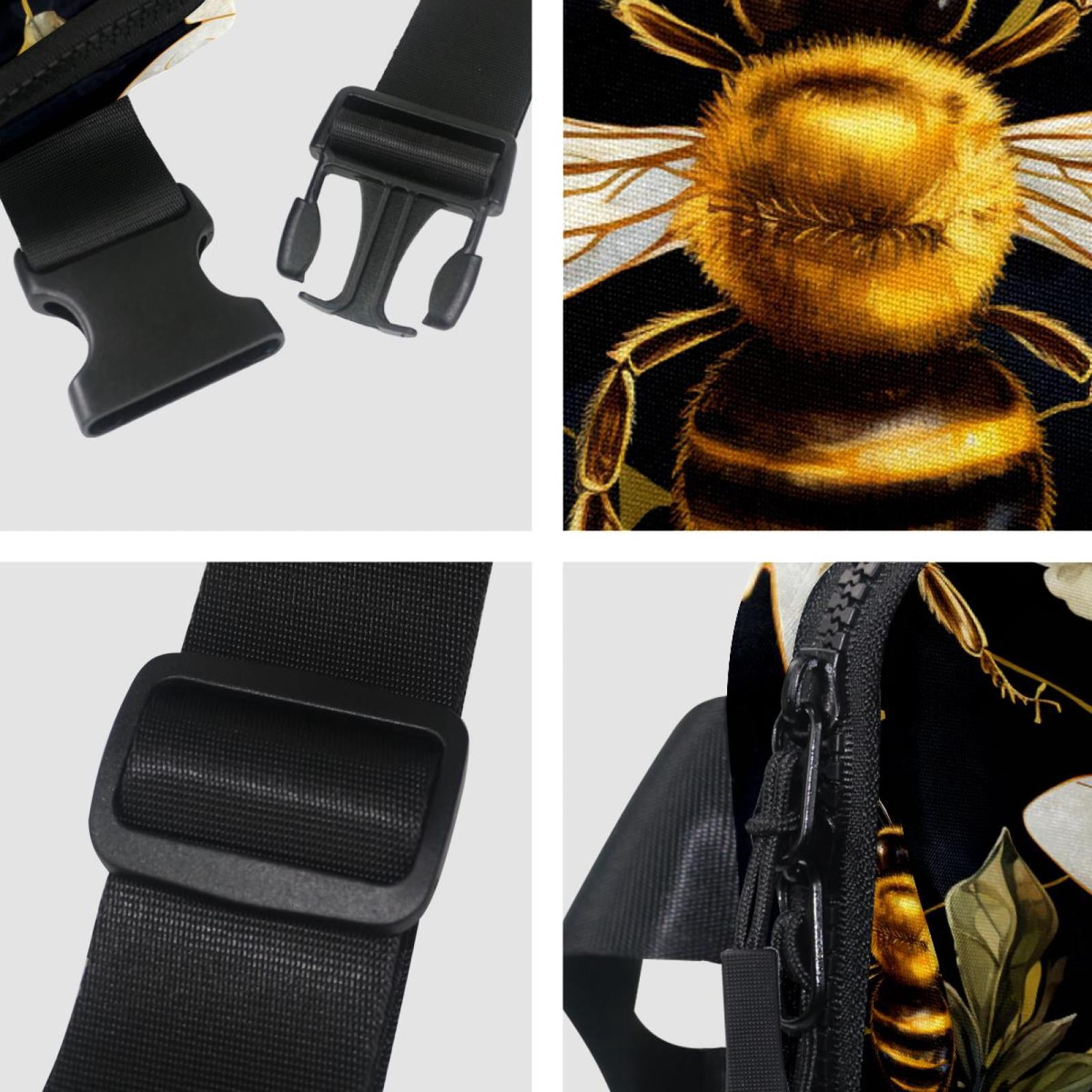 Bee Lightweight Adjustable Fanny Pack with Extension Strap - Unisex Crossbody Bag Money Belt