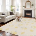 thumbnail image 2 of Summer Lemon Area Rugs 8'x10', Washable Small Throw Rugs for Living Room Patio, Yellow Fruits Leaves Lemon Farmhouse Beige Indoor Outdoor Rug Non-Slip Low Pile Carpet Runner Reversible Floor Mats, 2 of 8