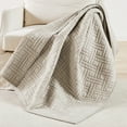 thumbnail image 2 of Levtex Home - Melange Stitch - Throw - Solid Stitched - Natural - Quilt (50x60in.) and Sham 50x60in. - PolyCotton blend, 2 of 5