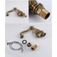 thumbnail image 3 of Grifos de baño tallados antiguos, mezclador de cocina moderno con rotación de 360 ​​grados, grifo mezclador de agua fría y caliente, mezclador de fregadero cepillado dorado, 3 of 3