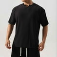 thumbnail image 5 of cfhntfmh Summer Shirts for Men Soft Ribbed V Neck Solid Color Basic T-Shirts Casual Comfy Short Sleeve Work Tee Shirts, 5 of 5
