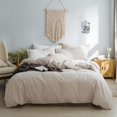 thumbnail image 1 of Housse King, 100 % Coton Lavé Lin Texturé Couleur Unie Décontractée Moderne, 1 of 8