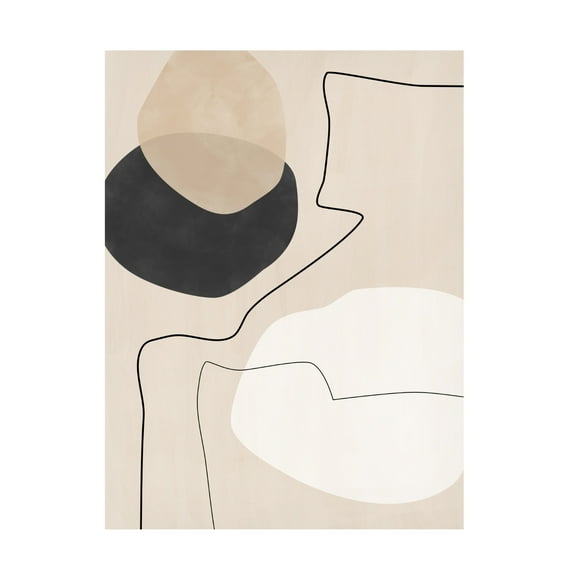 Trademark Fine Art Elena Ristova Organic Shapes a Lines Painting Canvas Wall Art