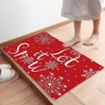 thumbnail image 4 of Felpudo decorativo navideño-let It Snow Winter Snowflake, antideslizante para interior/exterior/delantero, 4 of 5