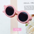 thumbnail image 1 of Gafas de sol redondas coloridas para niños coreanos, gafas de sol ligeras de PC con cara linda y pequeña, gafas de sol decorativas de moda para niños y niñas, 1 of 6