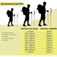 thumbnail image 3 of Bâtons de Randonnée Télescopiques en Aluminium Nordiques Réglables 36-130cm Ultralégers Antichoc Antidérapants, Idéal pour Randonnée, Camping, Ski, 3 of 5