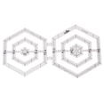 thumbnail image 1 of VONKY Acrylic Ruler Easy Quilting Thick Double Square Hexagonal Pentagonal Round DIY Template White hexagon, 1 of 6