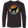 thumbnail image 3 of Inktastic German Shepherd Silhouette Vintage Retro Long Sleeve Youth T-Shirt, 3 of 5