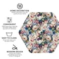 thumbnail image 3 of Fuzoiu Colorful Flowers Print Leather Coasters Set,Drink Coasters Set of 4,for Tabletop Protection, Durable PVC Coasters,Home Décor and Housewarming Gift-Hexagon, 3 of 6