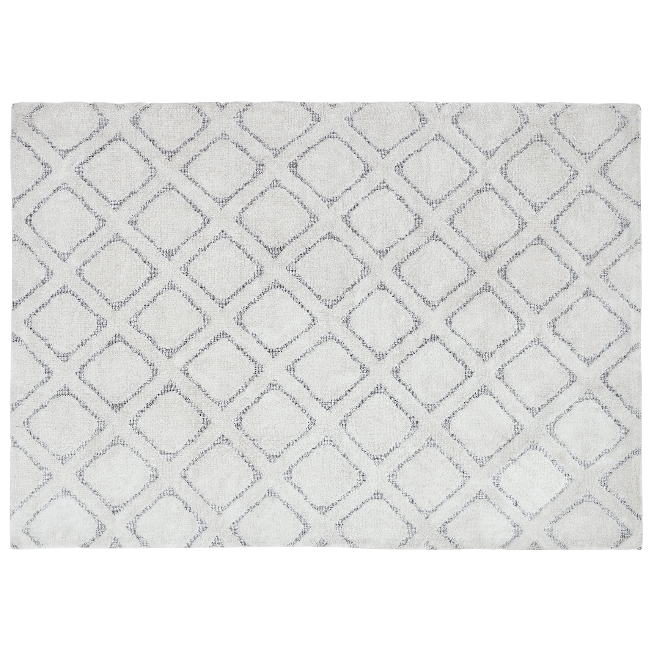 Better Homes & Gardens Tufted Diamond Indoor Area Rug, Ivory, High-Low Pile, 5' x 7'