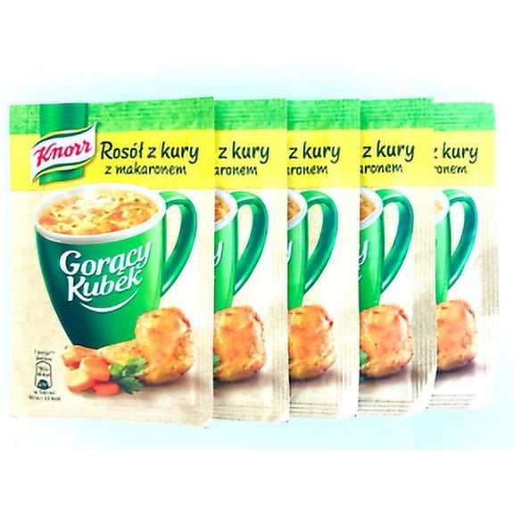 Knorr Goracy Kubek Mug SOUP: ROSOL Chicken soup -Made in Poland-Pack of 5 -