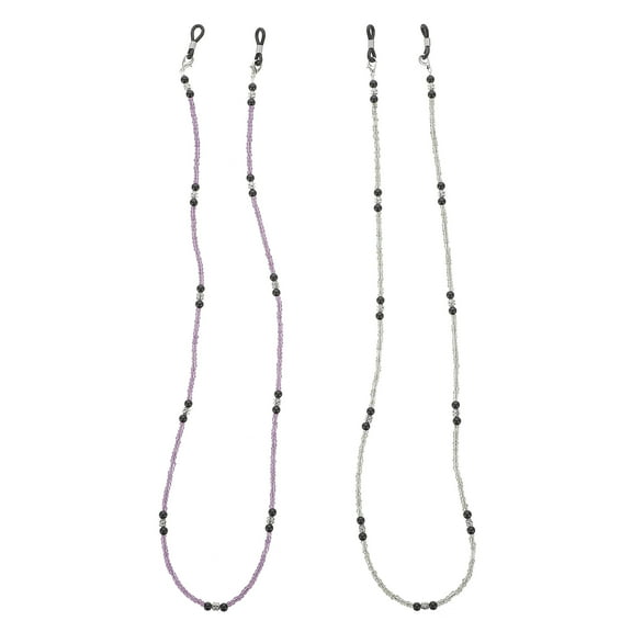 FONDOTIN Eyeglass Holders Necklaces Purple 2Pcs